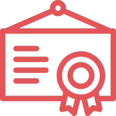 red certificate icon