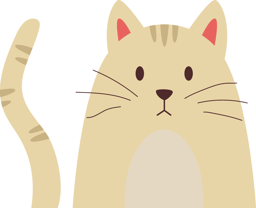 Yellow cat illustration
