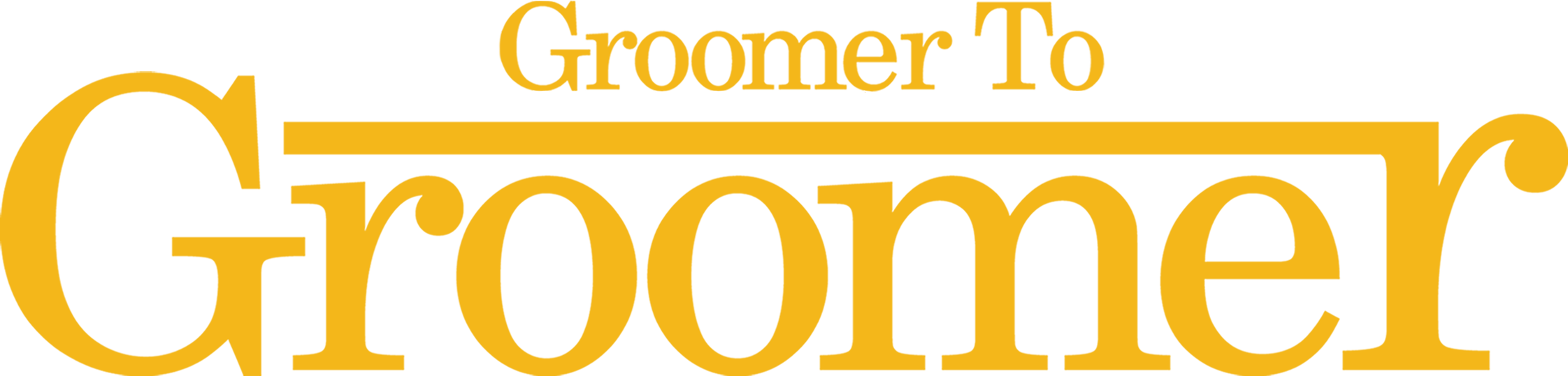 Groomer to Groomer logo yellow