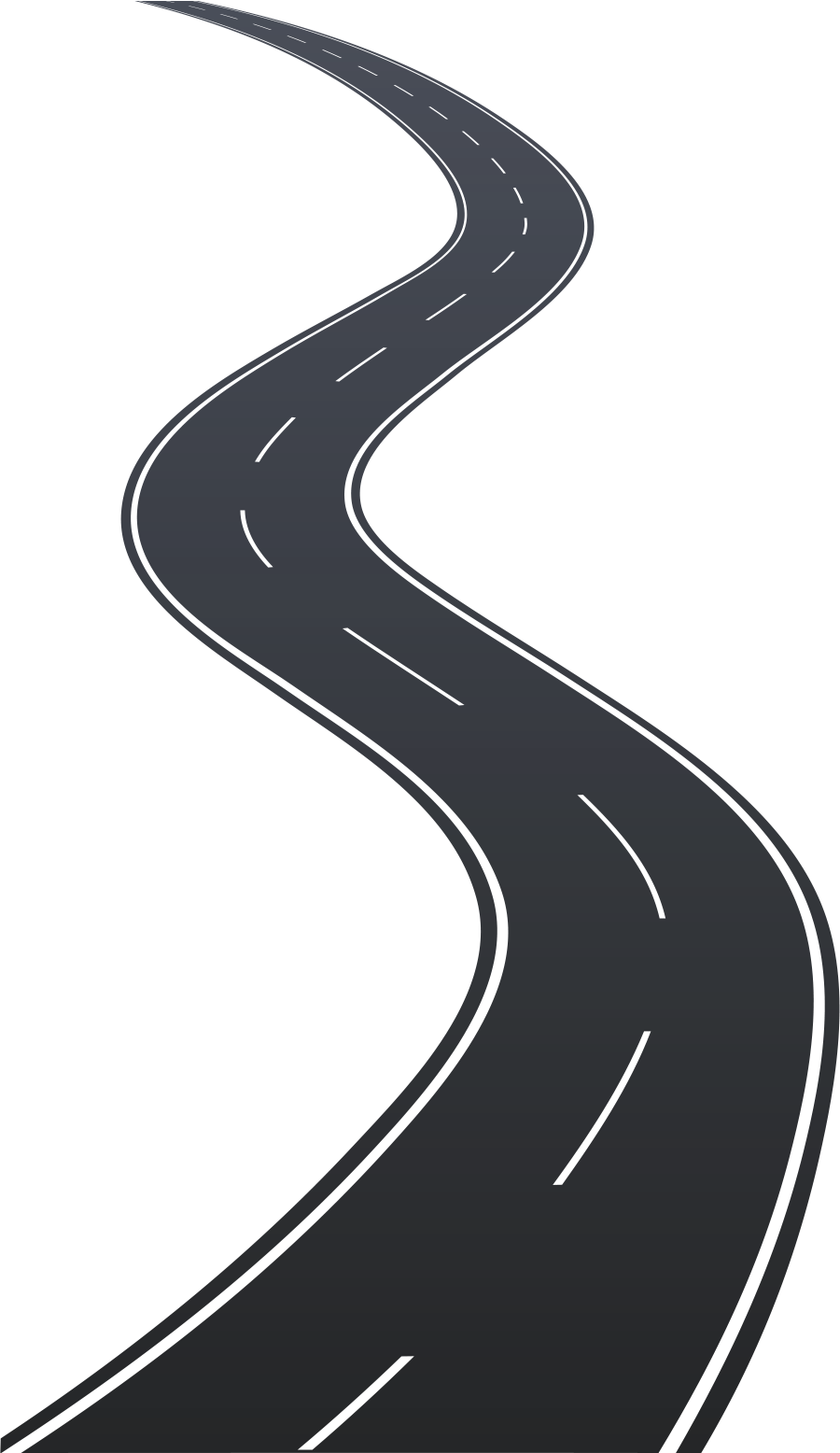 Digital Image of a curvy road