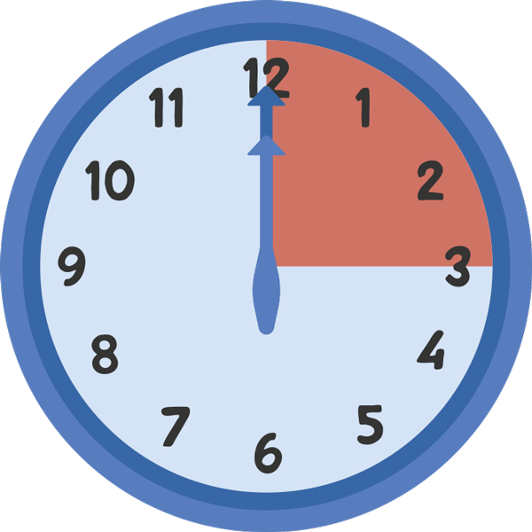clock illustration in blue