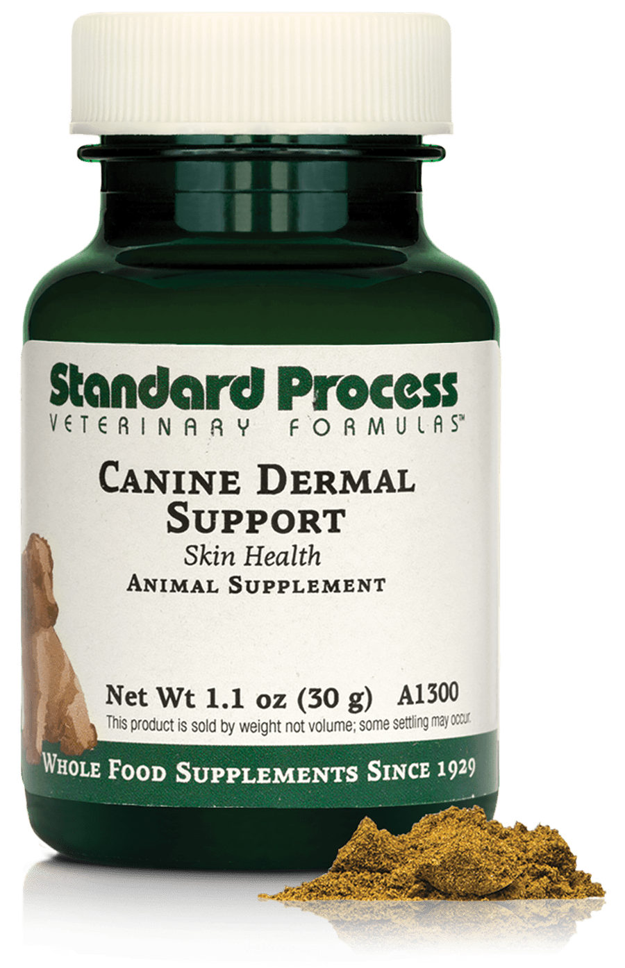 Canine Dermal Support supplement bottles