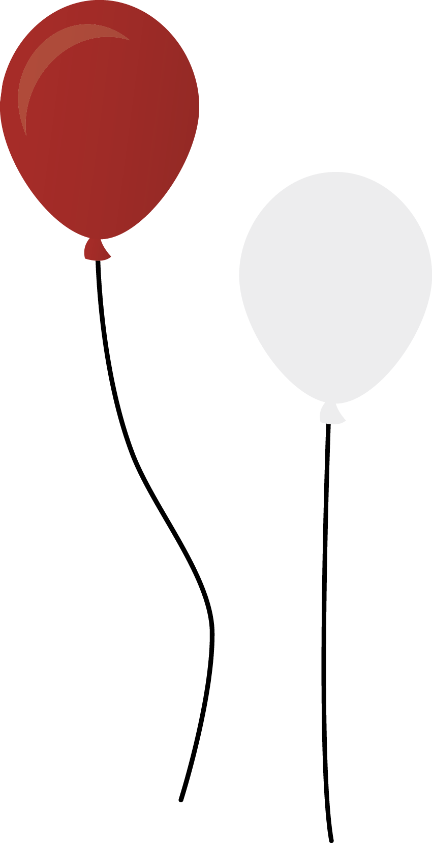 White and red balloon