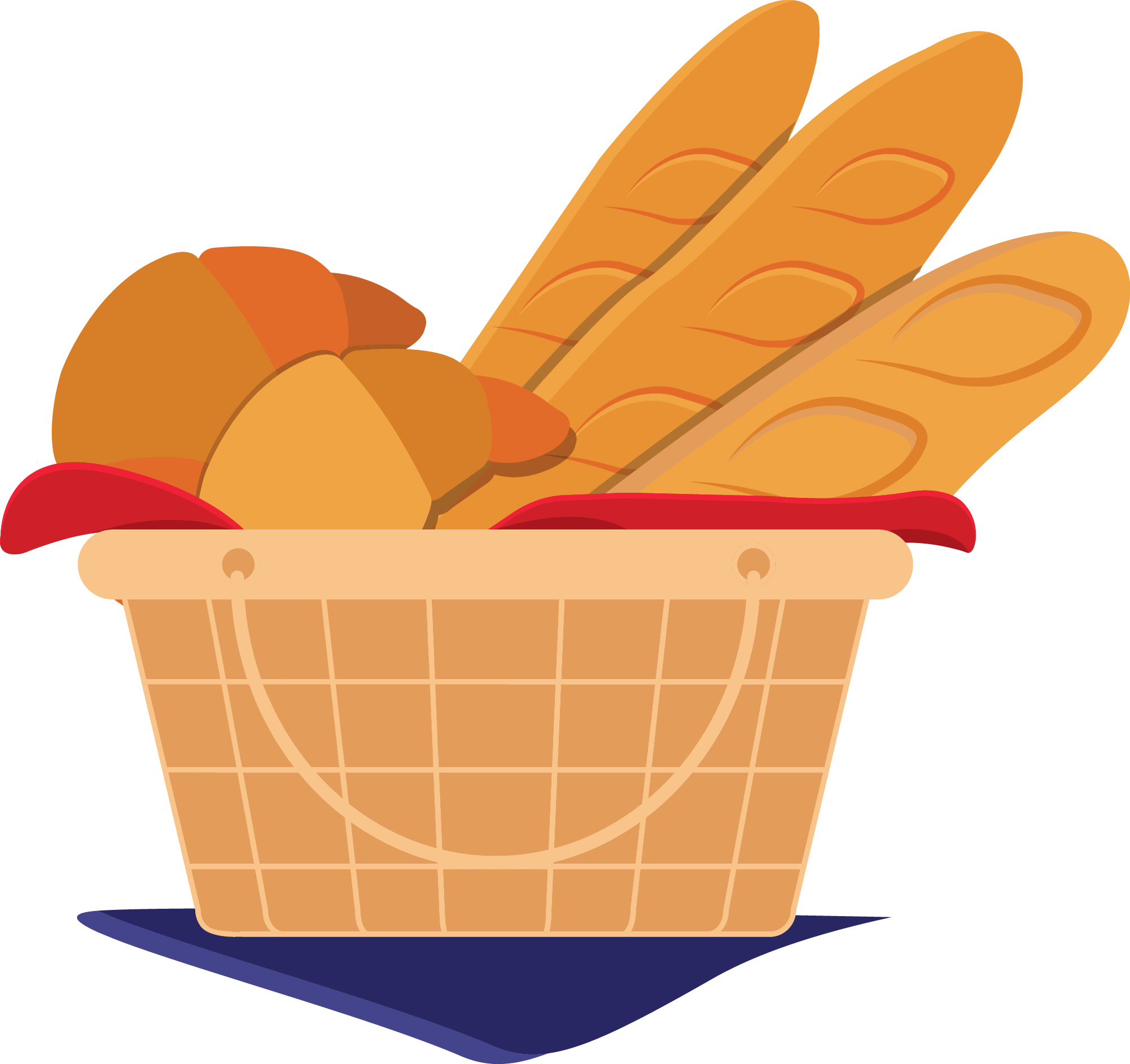 Illustration of bread basket