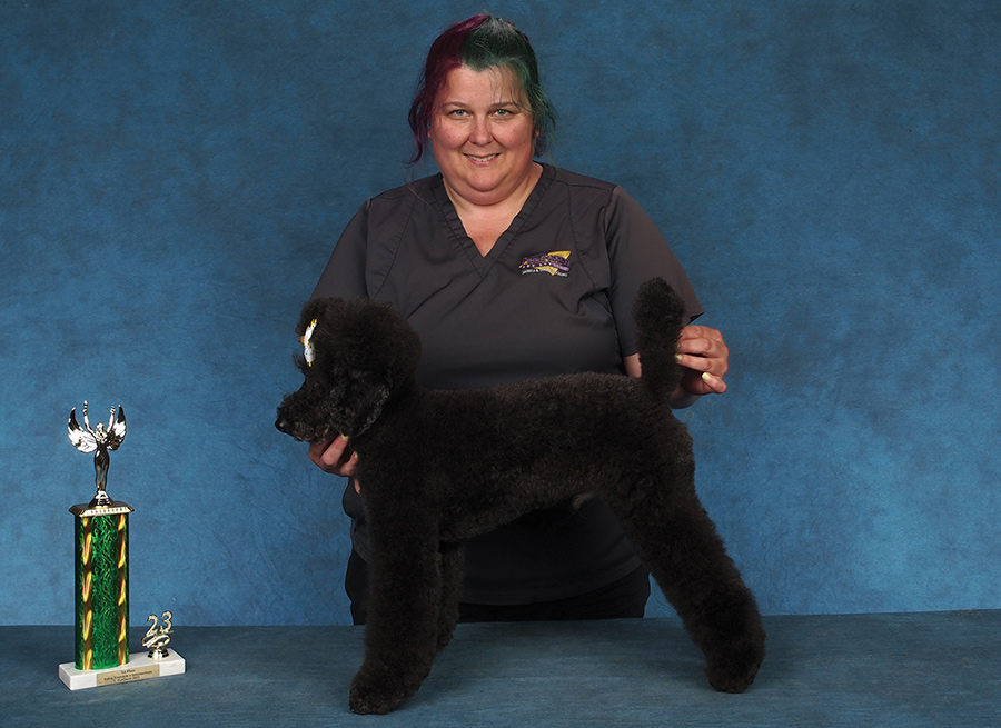 Kelly Hargadon and her black dog