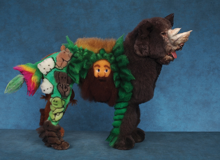 A styled dog