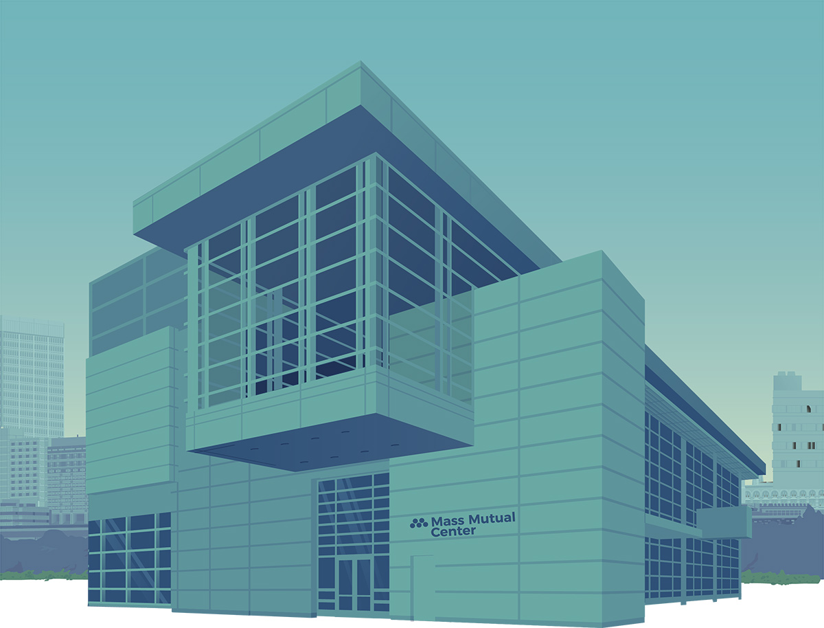 Illustration of Mass Mutual Center building