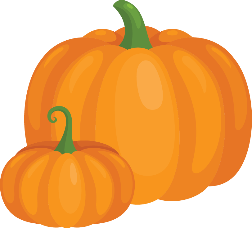 illustration of large and small pumpkin