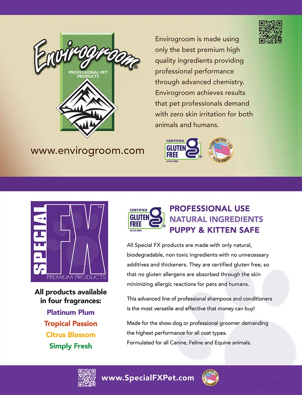 Envirogroom | Special FX Premium Products Advertisement
