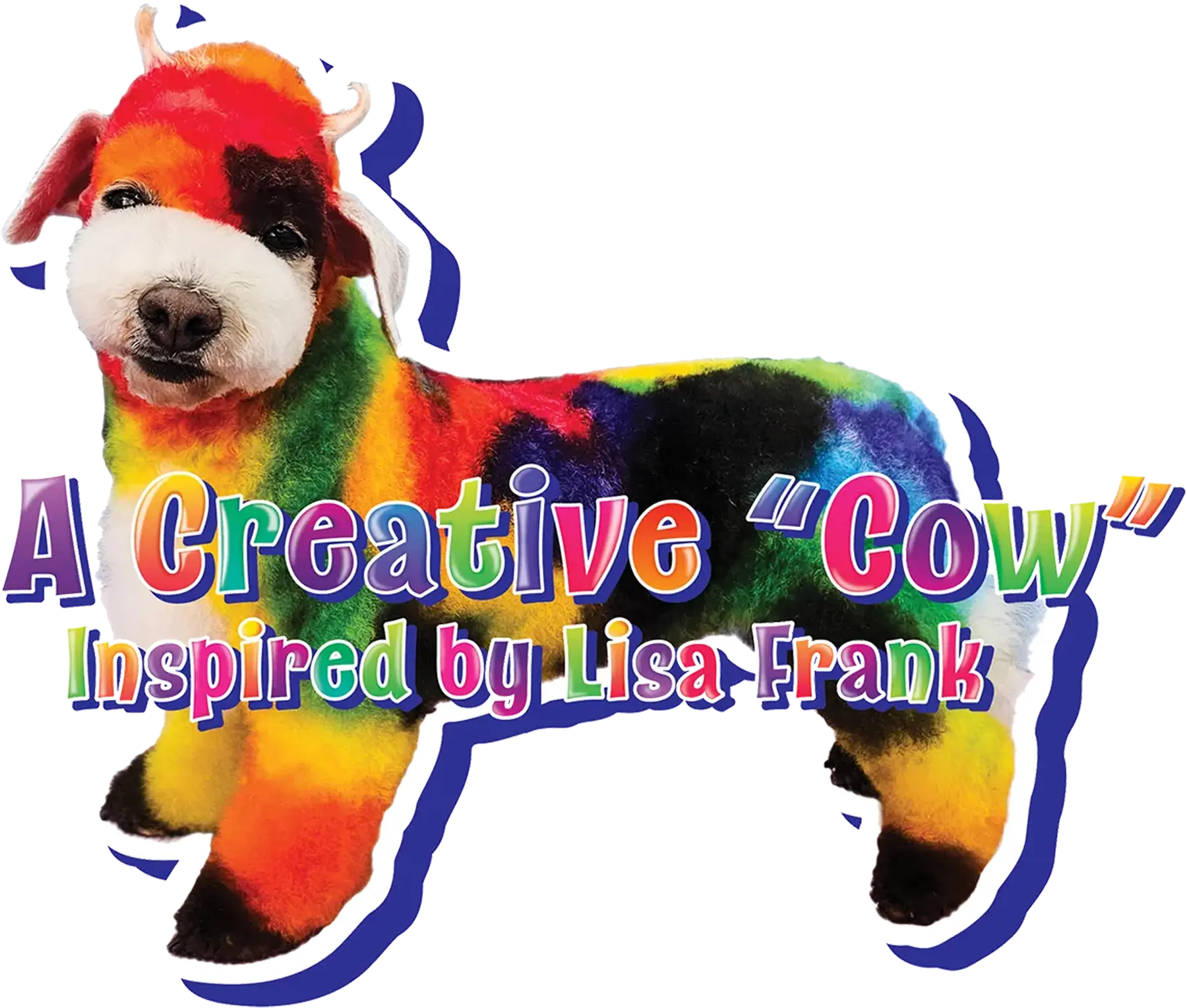 A Creative "Cow" Inspired by Lisa Frank