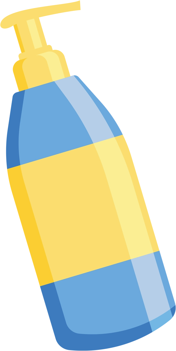 illustrated shampoo bottle