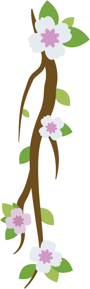 tree branch with blooming flowers