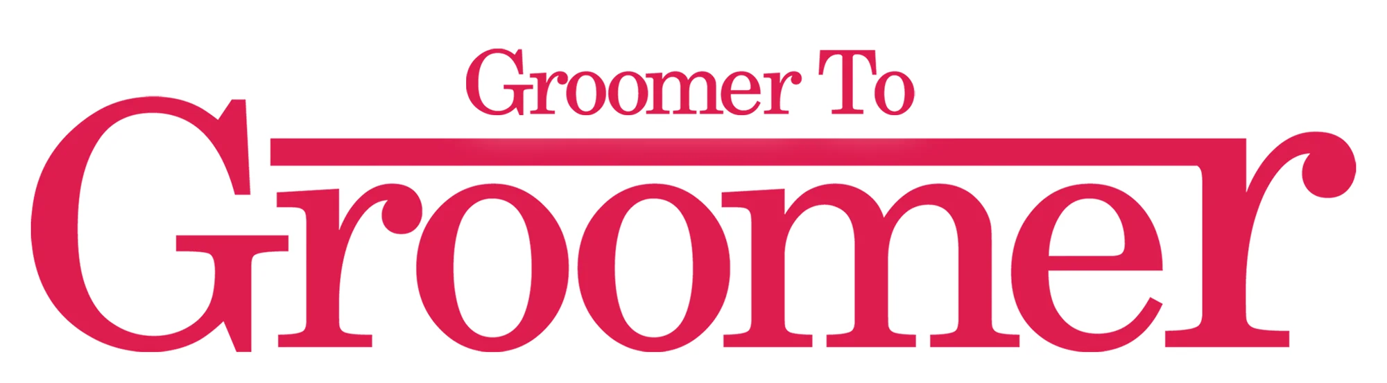 Groomer to Groomer masthead in red
