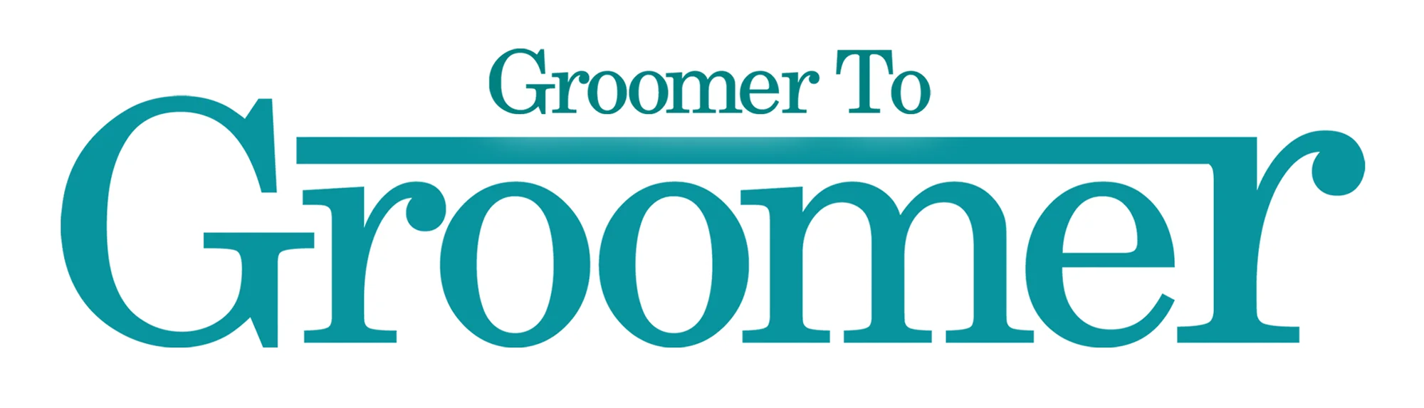 Groomer to Groomer masthead in teal