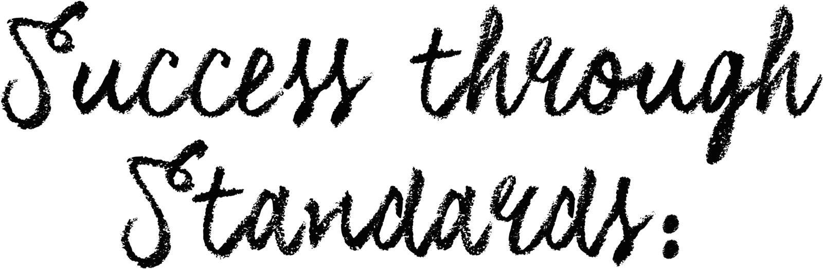Success Through Standards typography