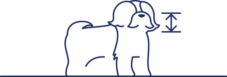 vector outline of a dog with a line next to its snout