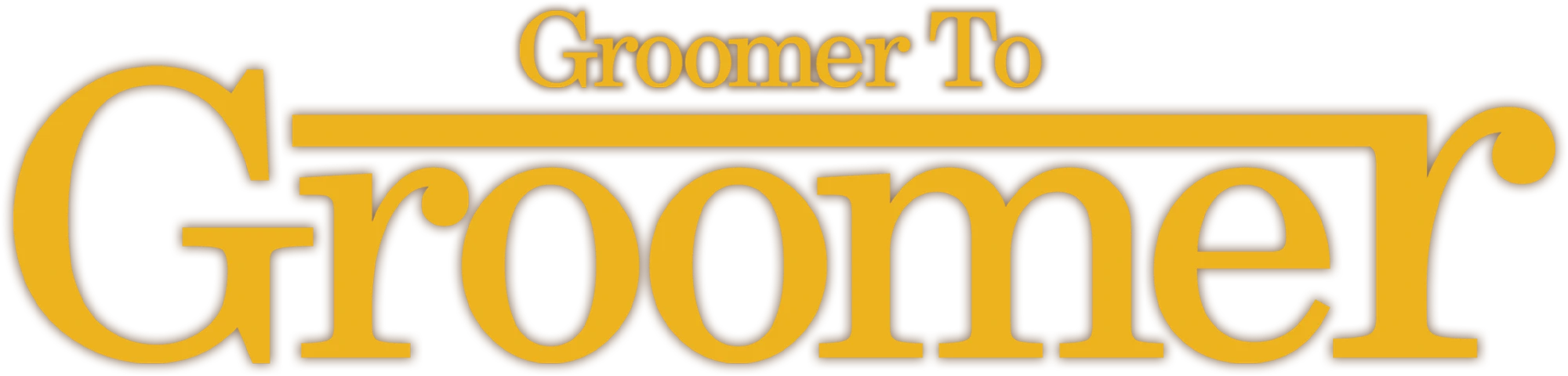 Groomer to Groomer masthead in yellow orange