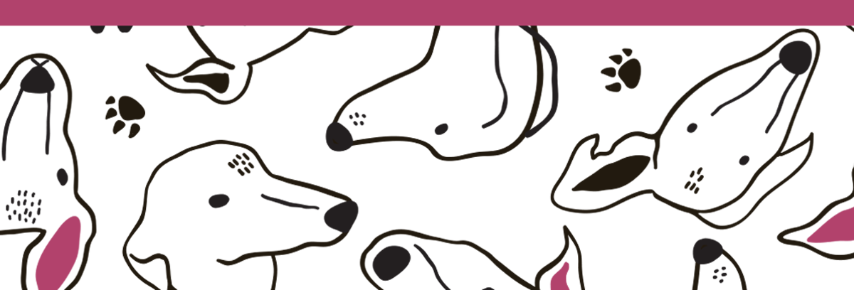 black dog-themed doodles