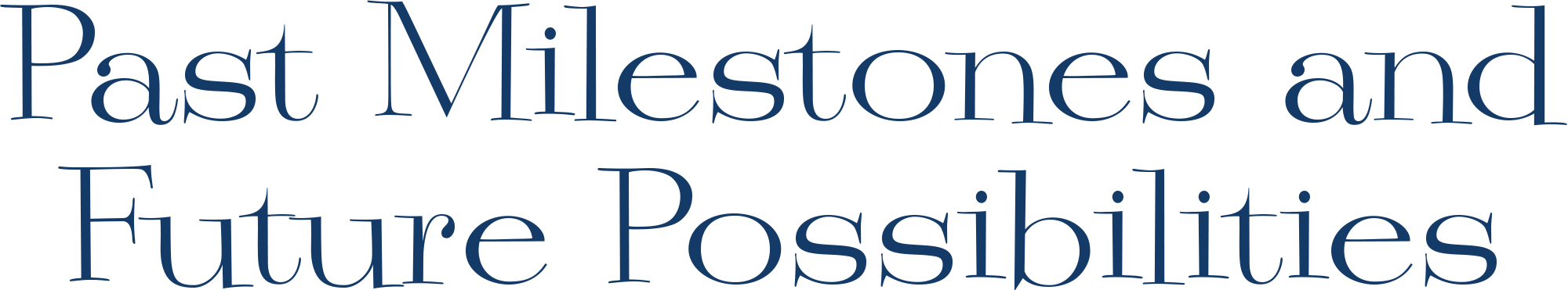 Past Milestones and Future Possibilities