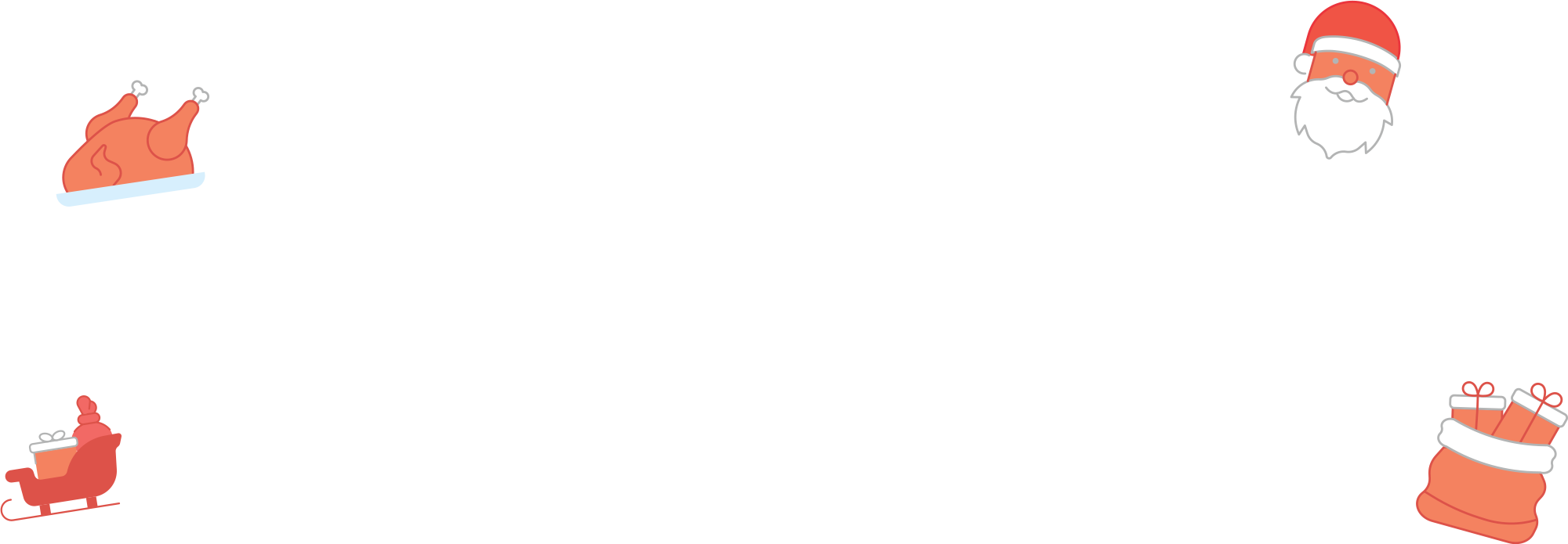 digitally illustrated icons representing holidays