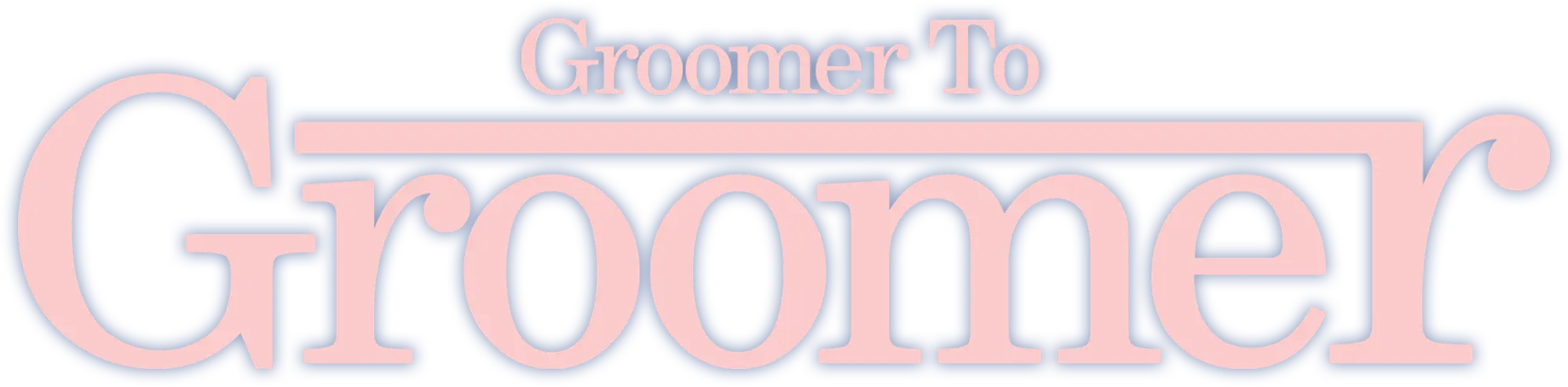 Groomer To Groomer masthead in soft pink