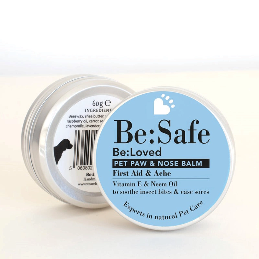 front and back view of the Be:Safe Be:Loved Pet Paw & Nose Balm