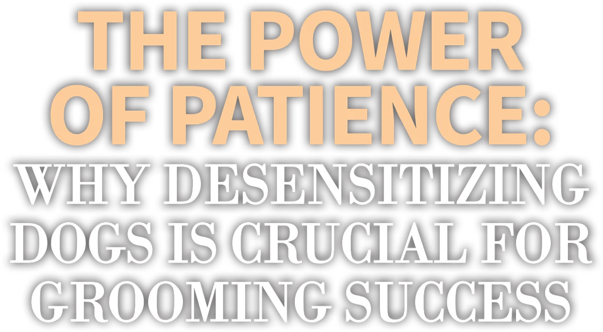 The Power of Patience: Why Desensitizing Dogs is Crucial for Grooming Success cover typography