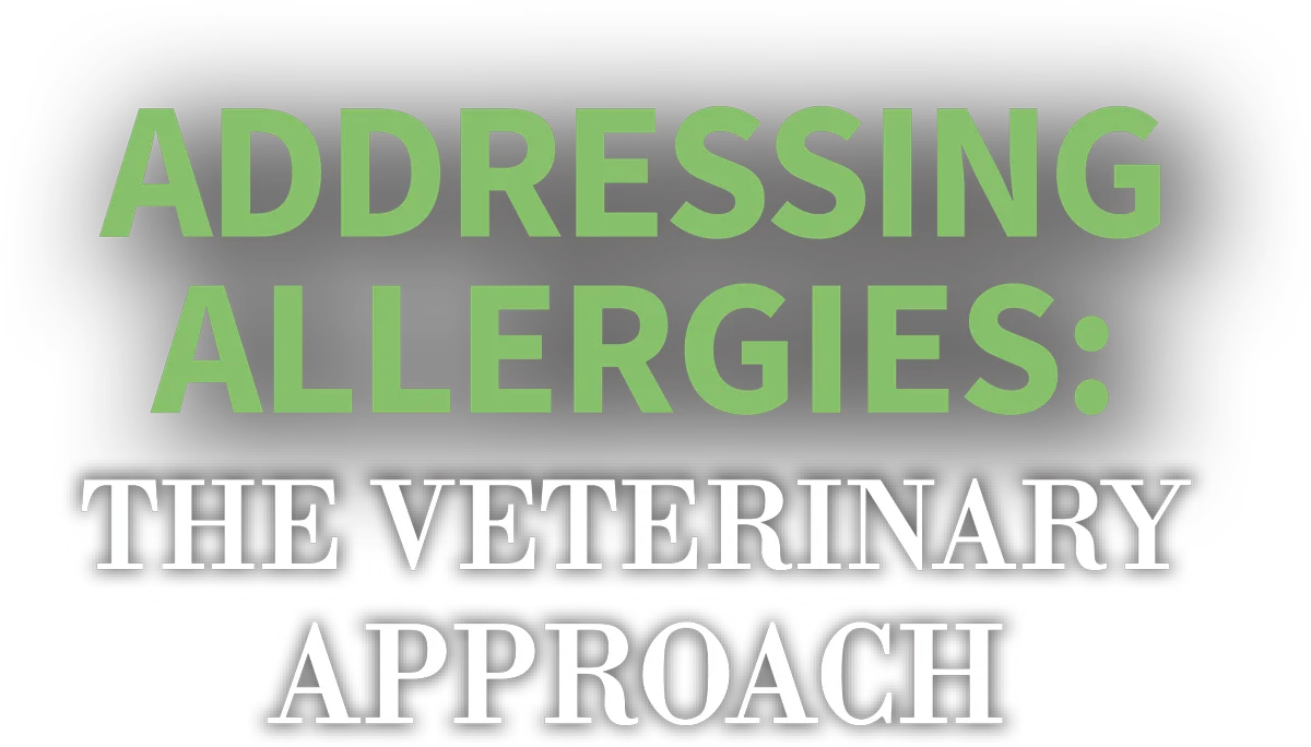Addressing Allergies: The Veterinary Approach cover typography