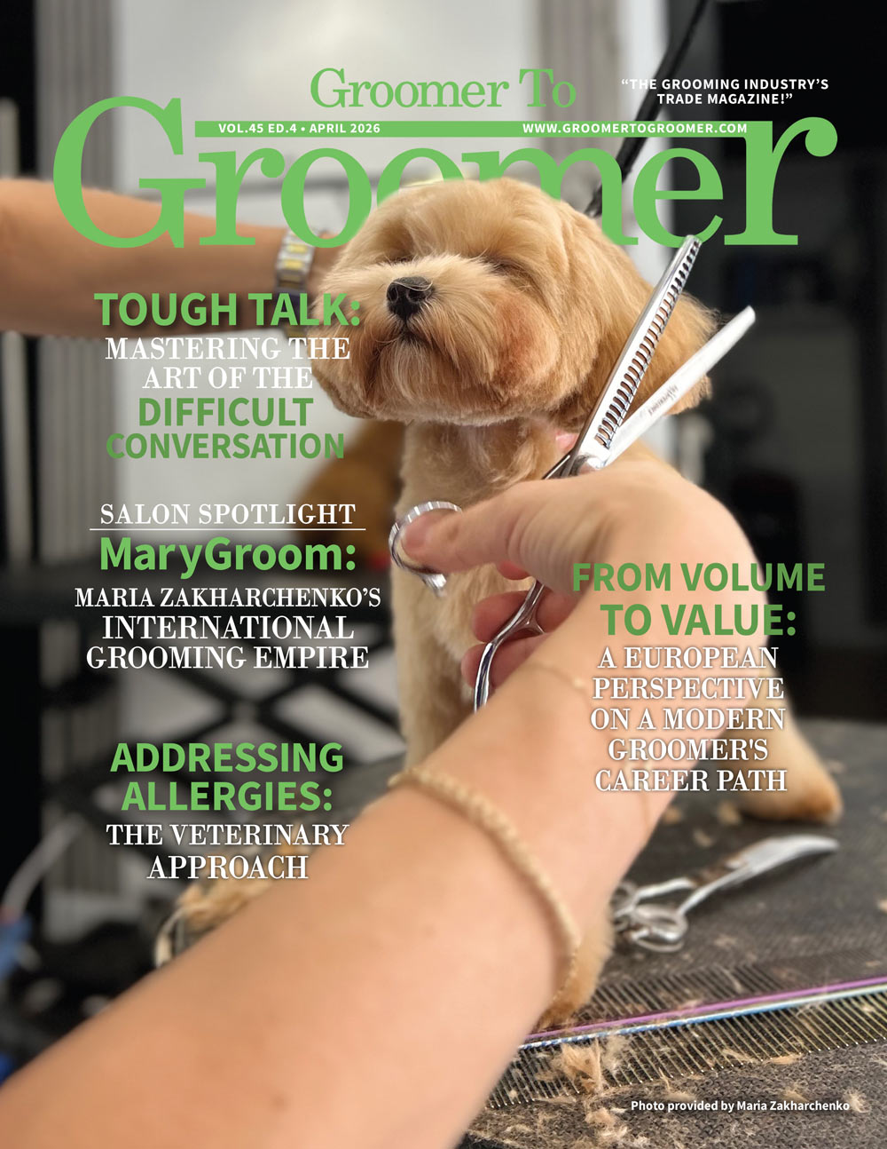 Groomer to Groomer April '26 cover