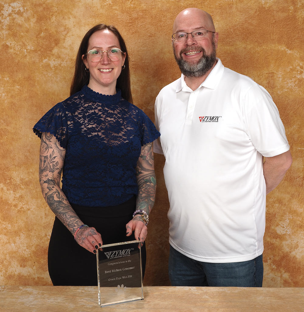 Jovi Wagner's Groom Expo West 2026 Best Bichon Award contest photo