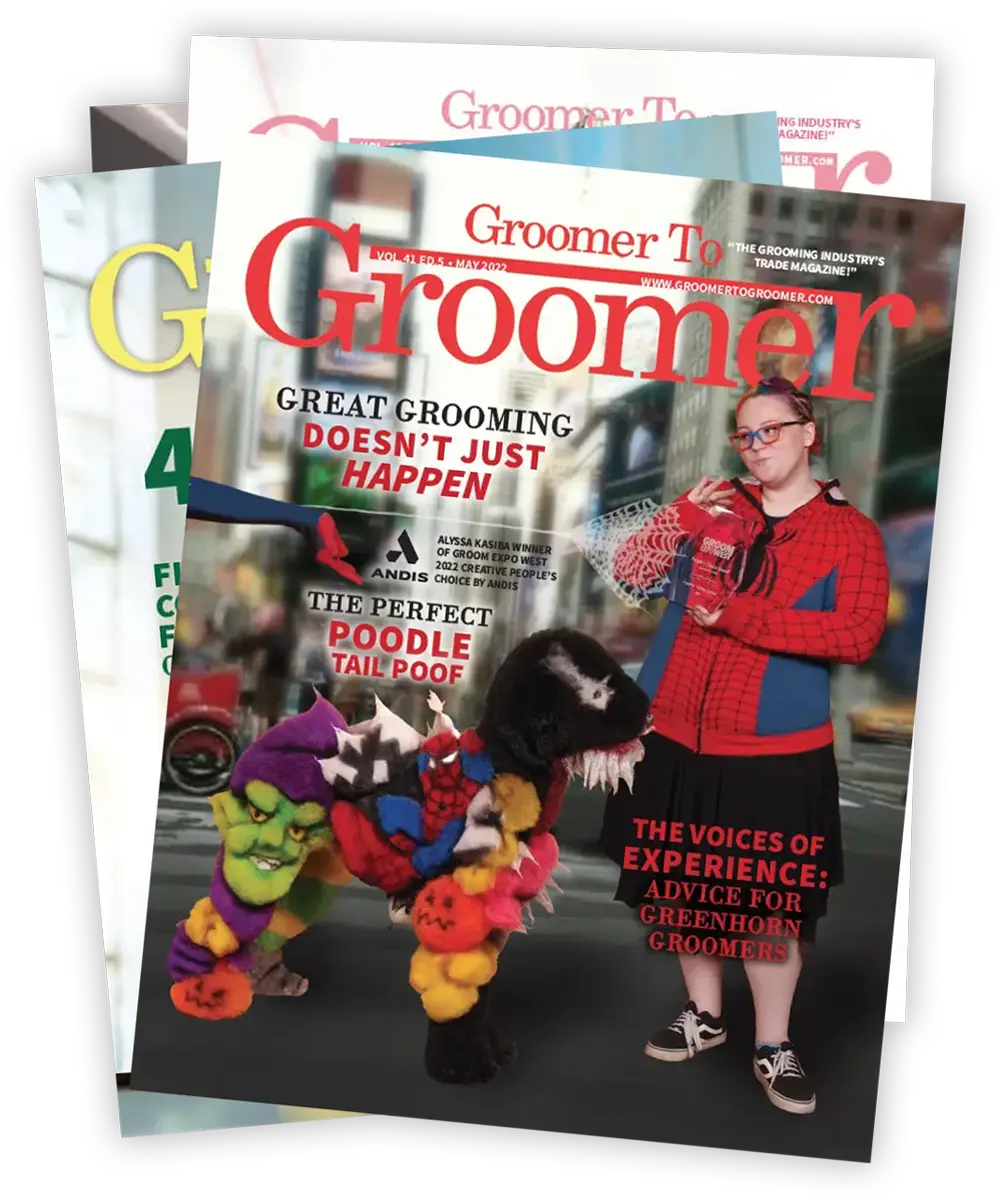 Groomer to Groomer back issue covers