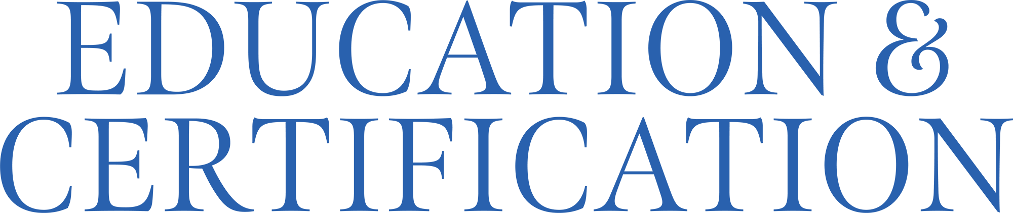 EDUCATION & CERTIFICATION